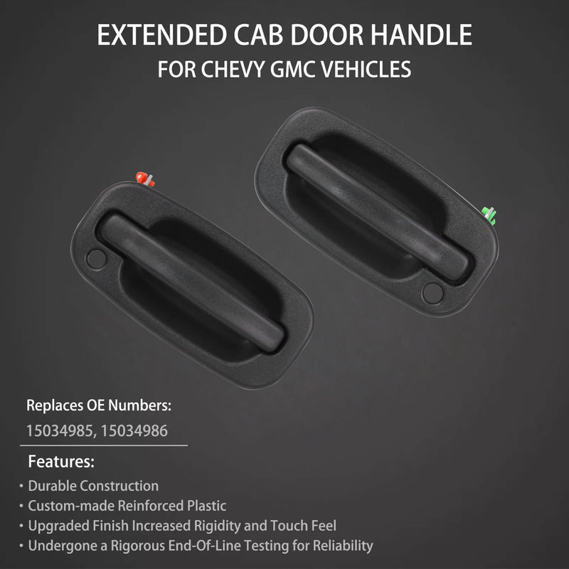 DURAFORCE Exterior Door Handles Front Left+Right Fit 1999-2007 Chevy Silverado GMC Sierra