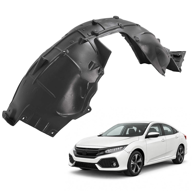 Front Driver Side Fender Liner Splash Shield for 2016 2017 2018 for Honda Civic