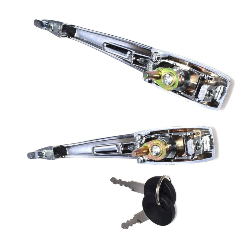 Door Handle Set Left Right with Keys Chrome for Volkswagen T1 Bug 1968-1978