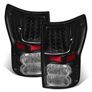 DURAFORCE Full LED Tail Lights Left+Right Black for Toyota Tundra 2007-2013 Pair Set