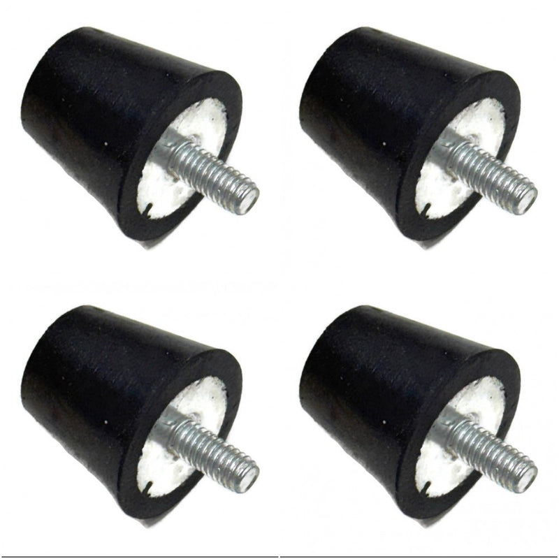 Rubber Bumpers Snubbers Stops Foot 3/4 Inch Stud 5/16 18 Coarse Thread 4 Pack