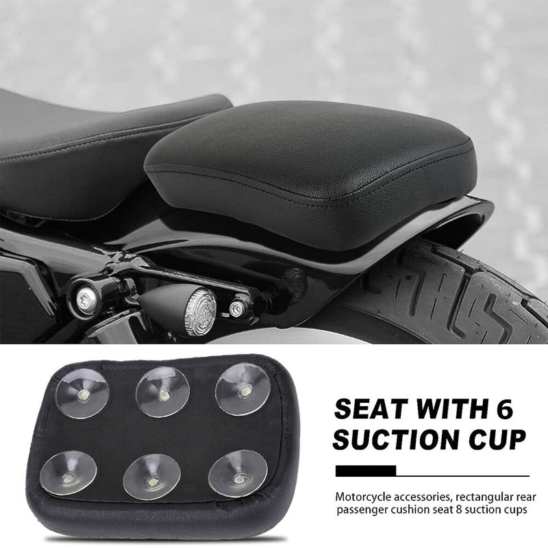 6 Suction Cup Rear Fender Pillion Passenger Pad Seat for Harley Honda