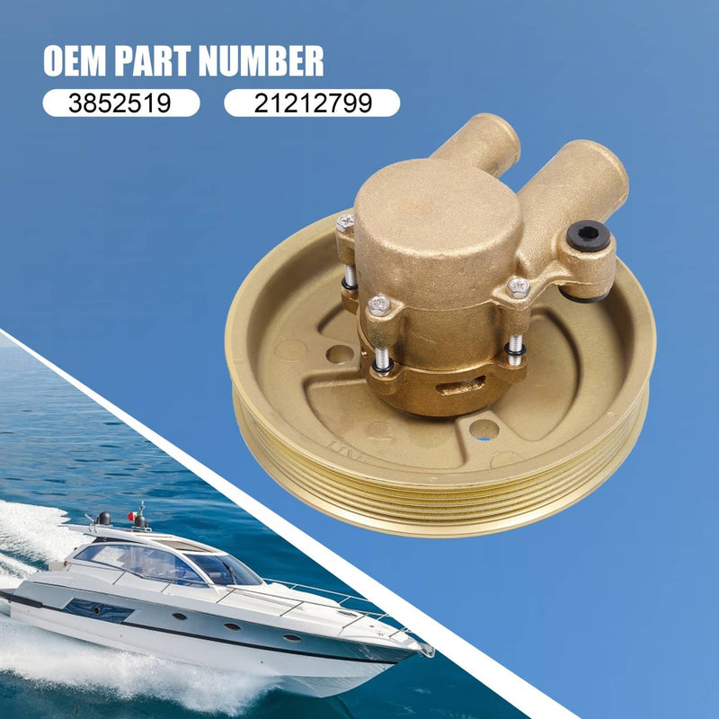 21212799 Raw Water Sea Pump for Volvo Penta 4.3L 5.0L 5.7L Replaces 3812519