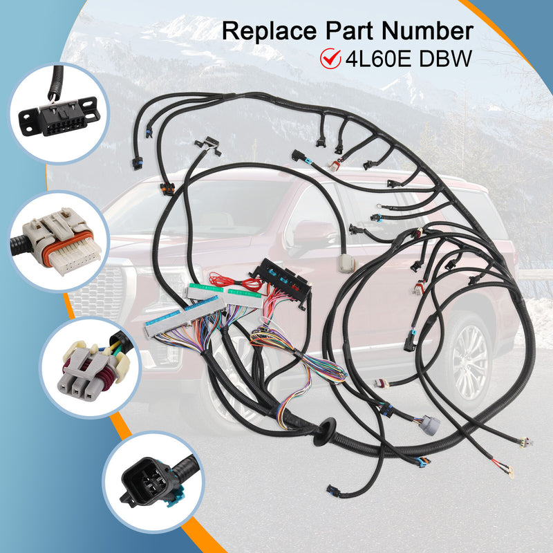 LS Swap Standalone Wiring Harness Drive By Wire DBW 4L60E Trans for 1997-04 LS1