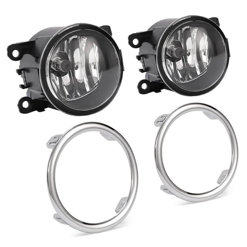 DURAFORCE Clear Fog Lights With Ring Wiring Switch for Honda Pilot EX 2012-2015