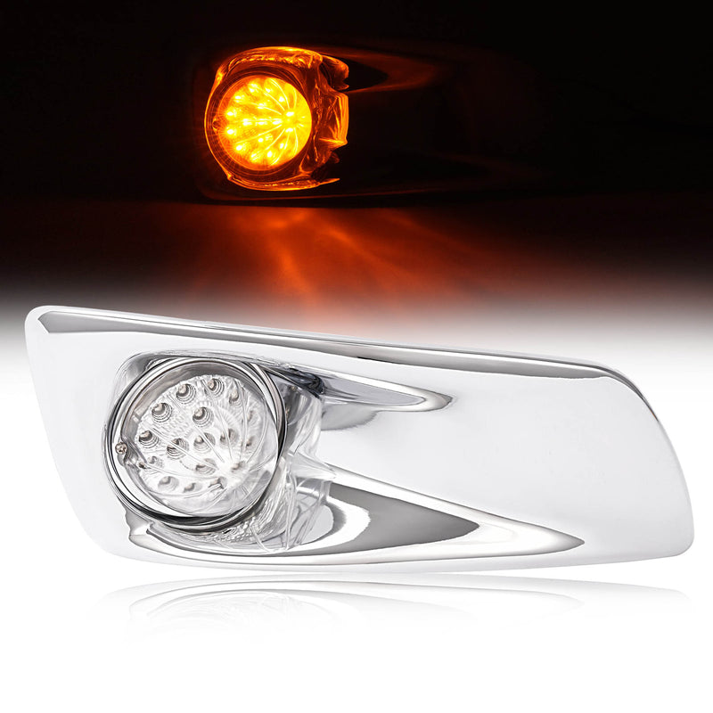 Right Side LED Clear Lens Fog Light Bezel for Kenworth T660 2007-2017
