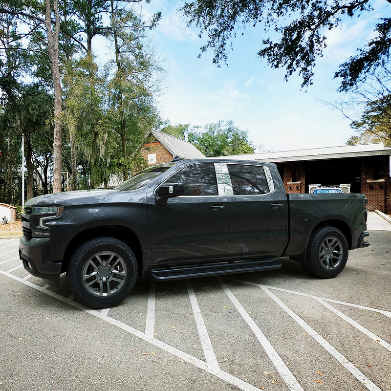 Stainless Steel Pillar Post Trim for Chevy Silverado Sierra for GMC 2019-2025