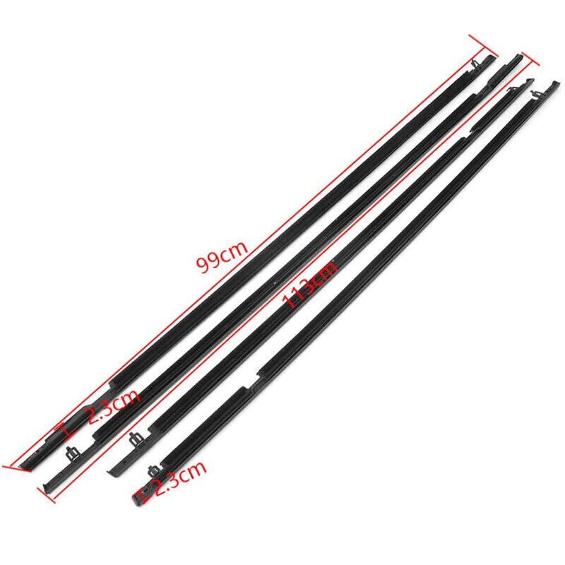 4Pcs Car Window Moulding Trim Weatherstrip Seal for Honda Civic Sedan 06-11