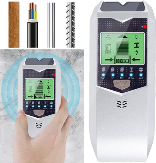 DURAFORCE 5 in 1 Digital Stud Finder Wood Metal Pipe Wire Wall Scanner Sensor LCD Detector