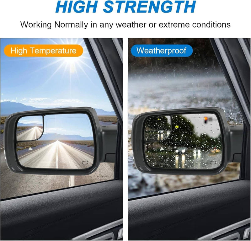 Left Driver Side Mirror Heated Signal Blind Spot for Dodge Ram 1500 2019-2024