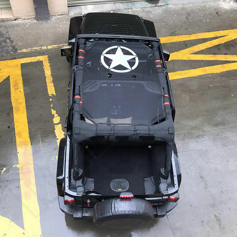 Five Star Sun Shade Bimini Bikini Top for 4 Door Jeep Wrangler JK JKU Unlimited