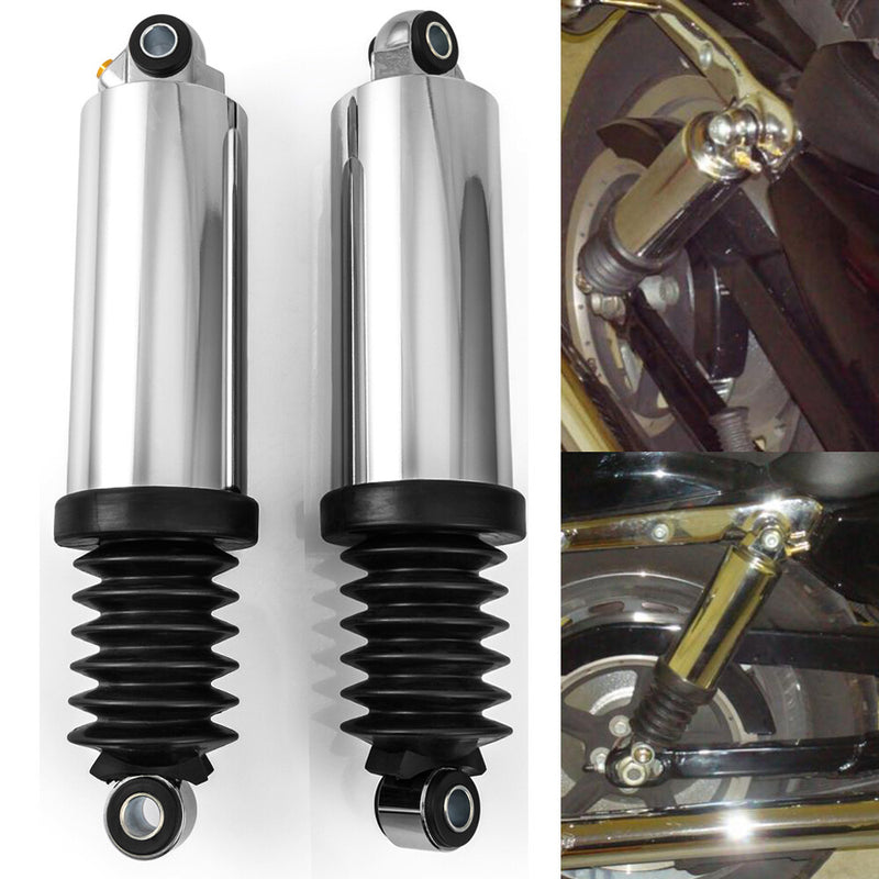Road King FLHR Chrome Lowering 12" Air Shocks for Harley 1980-2017