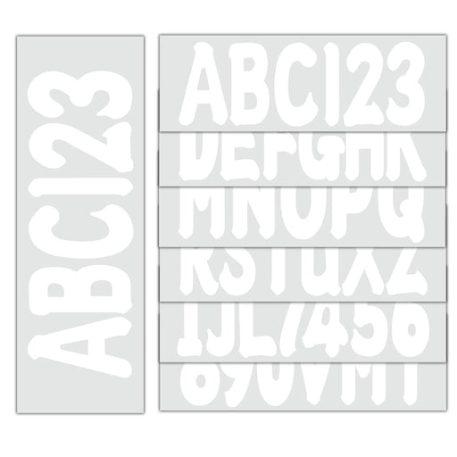 DURAFORCE Boat Numbers And Letters Decal Sticker White Four Sets A-Z Four Sets 0-9