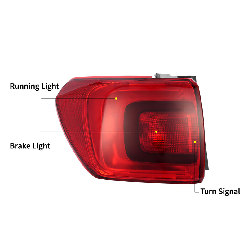 Left Driver Side LED Outer Tail Light Brake Lamp for GMC Acadia 2017 2018 2019