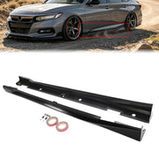 DURAFORCE Black Add-On Side Skirt Extensions for Honda Accord 2018-2022 JDM 4DR