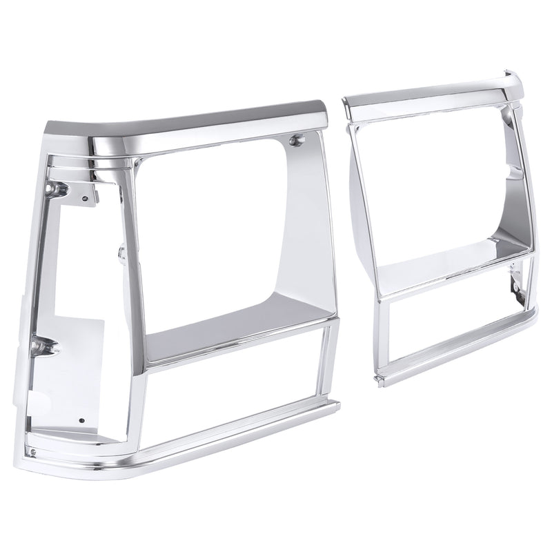 Headlight Bezel Trim for Jeep Cherokee 91-96 Comanche 91-92 Chrome 2PCS