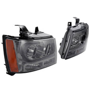 DURAFORCE Headlights for Avalanche Suburban Tahoe 2007-2014 LED Bar LH RH Projector