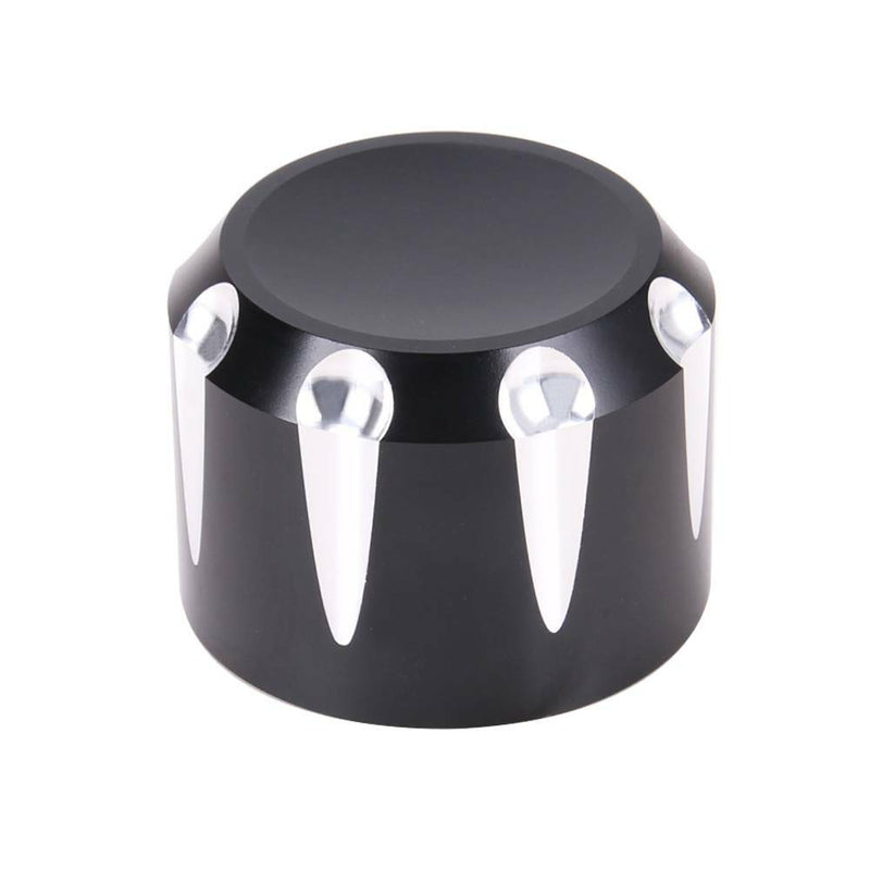 Axle Cap Nut Covers Black Thick Cut Front for Harley Touring Road Glide King