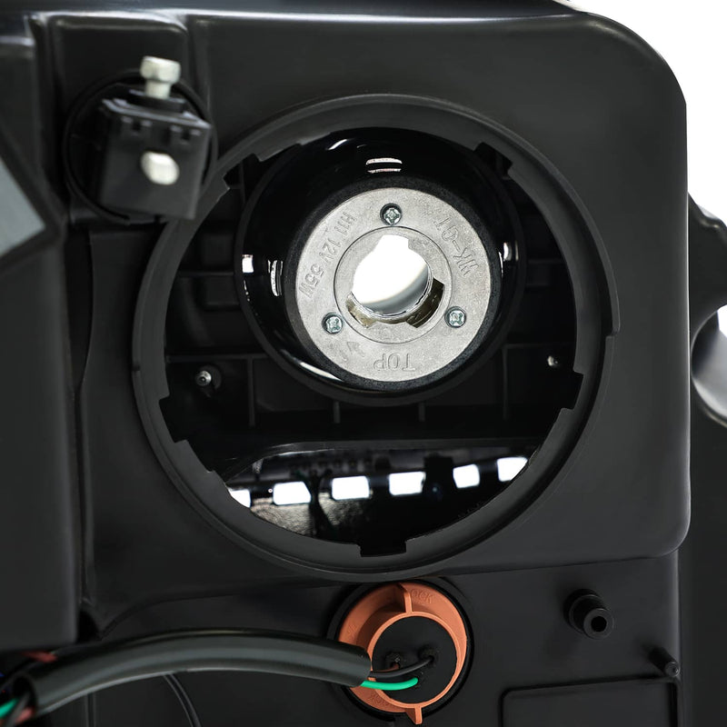 DURAFORCE Black LED DRL Dual Square Projector Headlights for Chevy Colorado 2015-2022