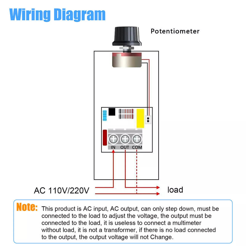 10000W SCR Motor Speed Controller Dimmer Thermostat for AC 110-220V