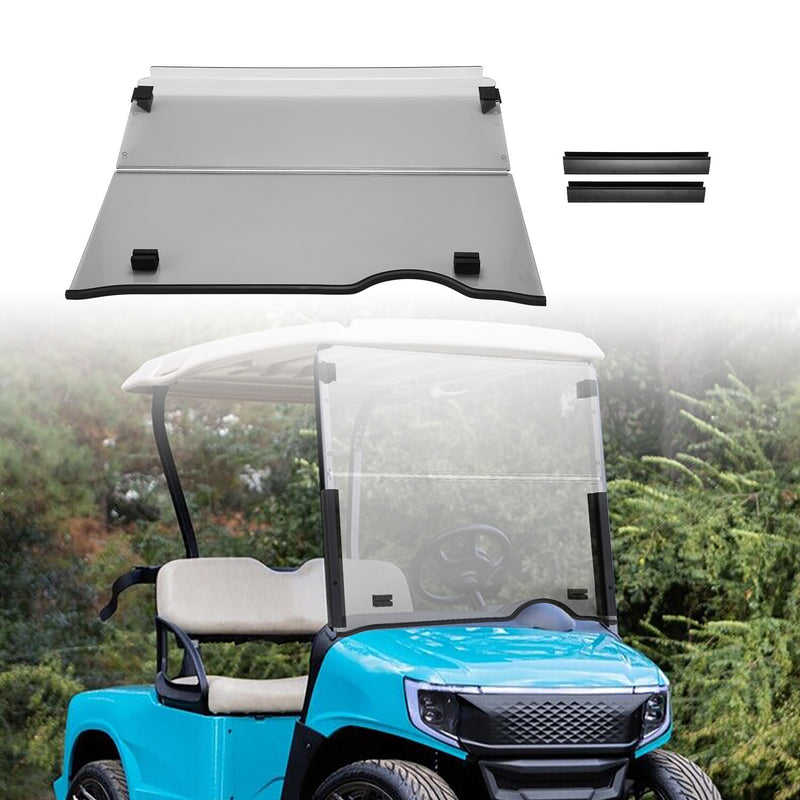 Front Tinted Full Windshield Windscreen for EZGO RXV 2008-UP Folding Style