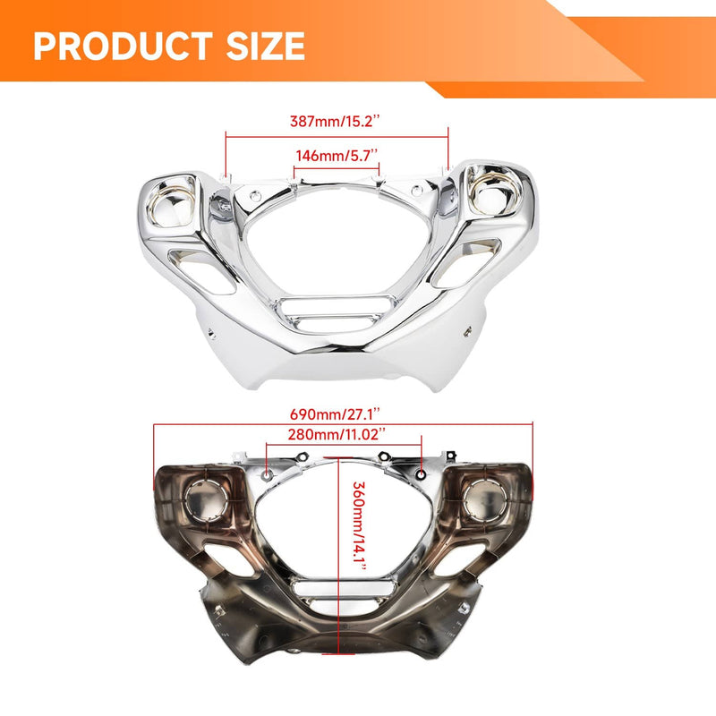ABS Front Lower Engine Cowl Cover Chrome for Honda Goldwing GL1800 2001-2011