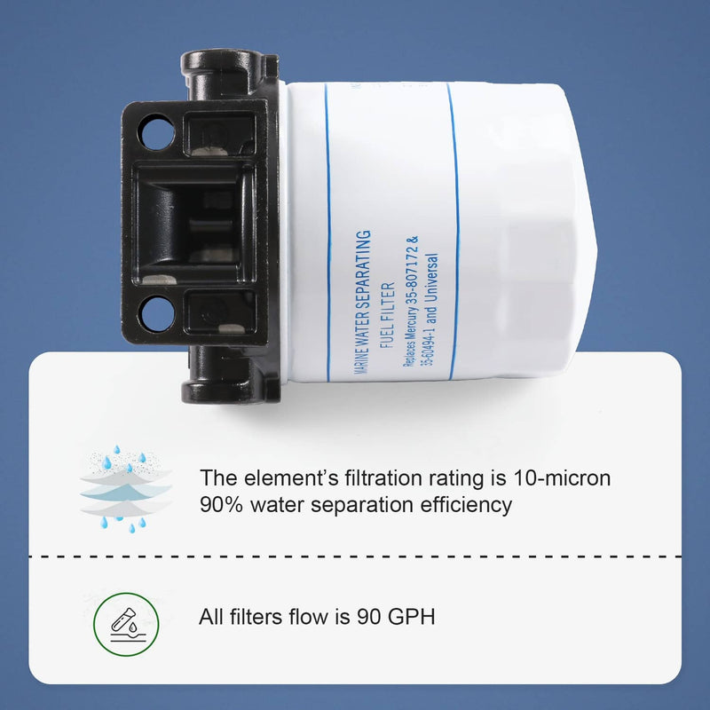 18-7983-1 Marine Fuel Water Separator Kit Filter for Mercury 35-807172