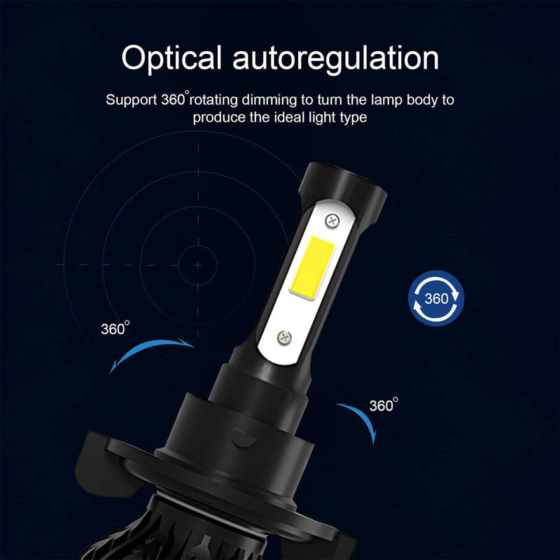 4-Sides H13 9008 LED Headlight Bulb for Ford F-150 2004-2014 High Low 6000K