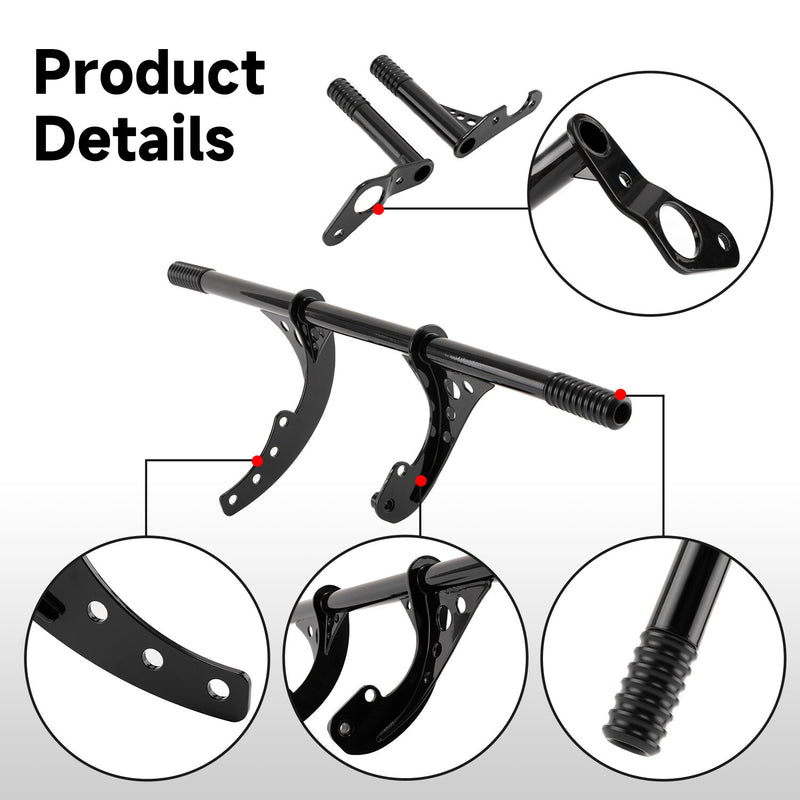 Black Front Highway Engine Guard Crash Bar for Harley Softail Low Rider 2018-24