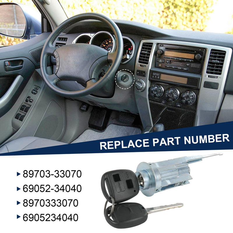Ignition Lock Cylinder Switch with 2 Keys for 2003-2006 Tundra 2001-2007 Sequoia