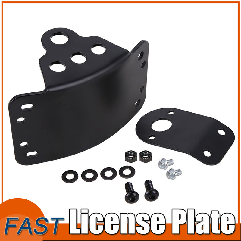 License Plate Holder Side Mount Bracket for Harley Honda Motorcycle Universal