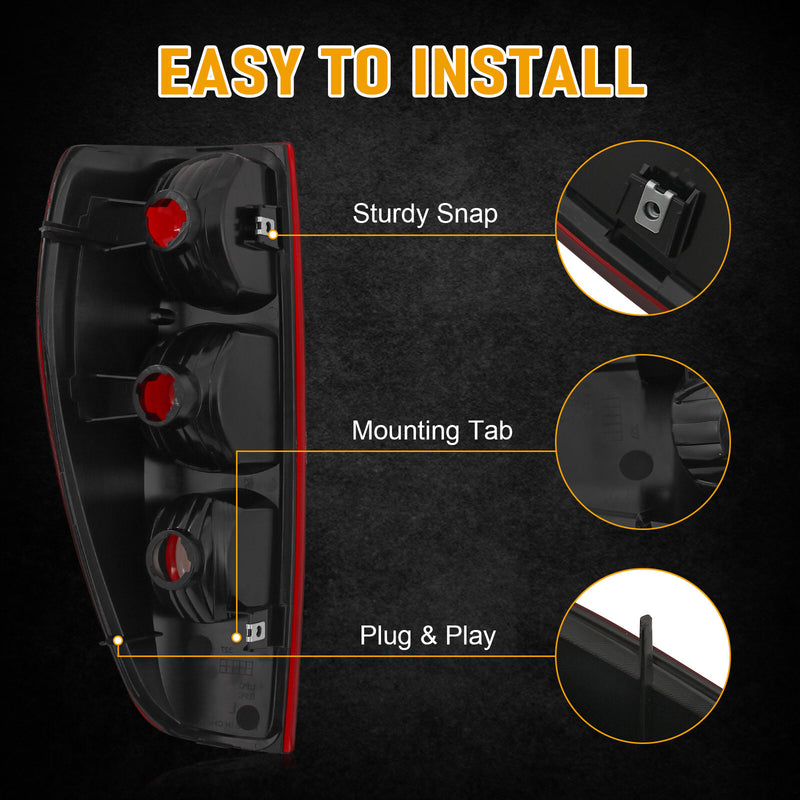 Pair Tail Lights Lamps Left Right for Chevy Colorado GMC Canyon Pickup