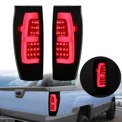 DURAFORCE Black Smoke LED Tube Tail Lights Brake Lamps for Chevy Avalanche 1500 2500 02-06