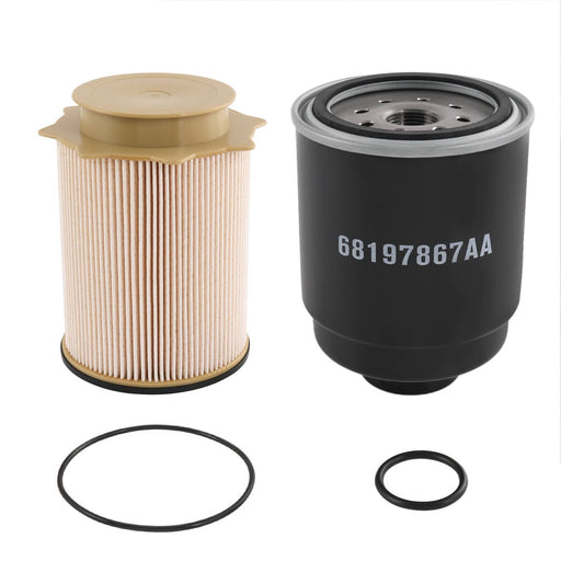 DURAFORCE Diesel Fuel Filter Kit for Dodge Ram 6.7L Cummins 2500 3500 4500 5500 2013-17