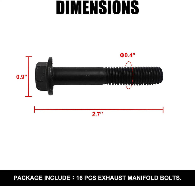 Manifold Bolt Kit for Ford F250 F350 7.3L Powerstroke Diesel 1994-2003 16pcs