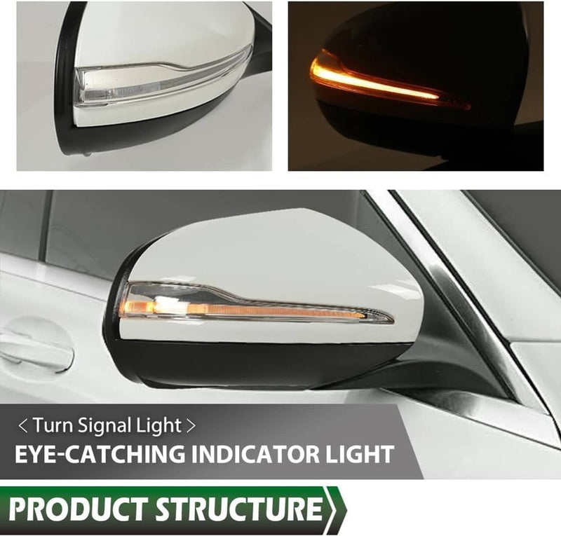 Right Side Mirror Heated Blind Spot for Mercedes GLC Class GLC300 2016-2021