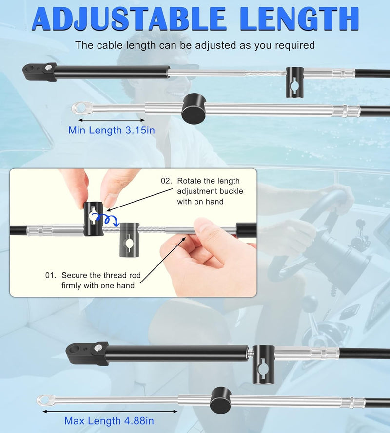 15ft Gen1 Boat Throttle Shift Cables for Mercury Outboard 600A Series Controller