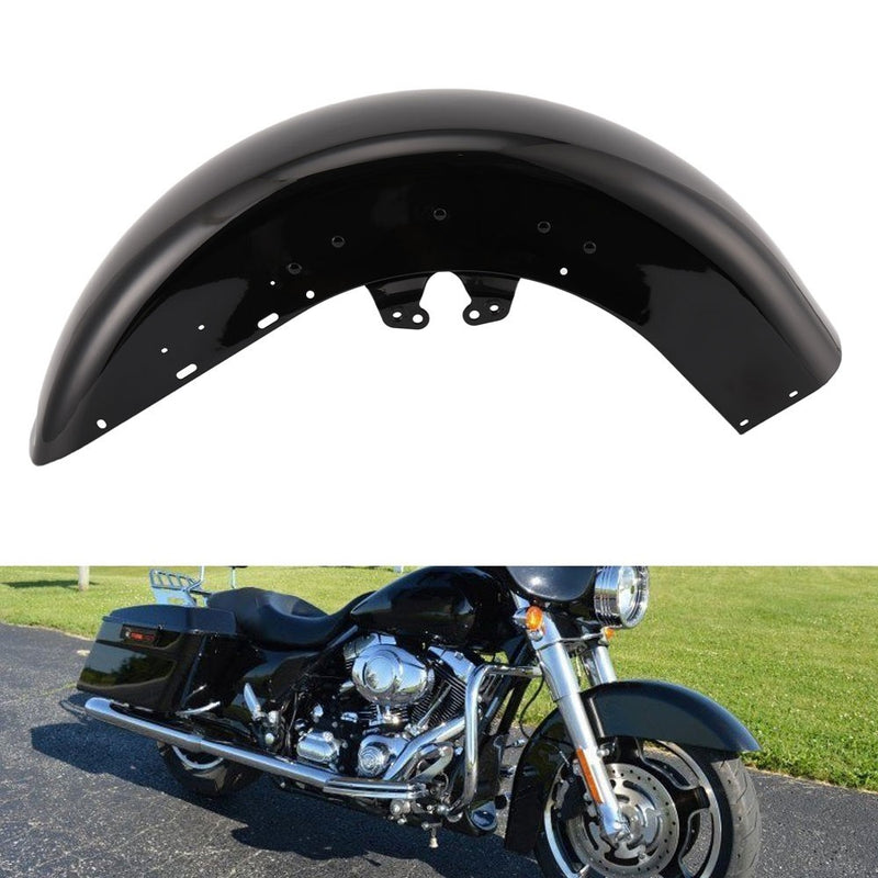 Vivid Black Front Fender for Harley Touring Street Glide Road Glide 2014-2024