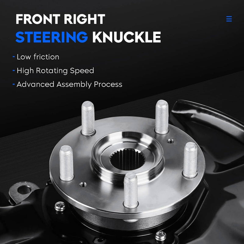 Front Steering Knuckles Wheel Hub Bearings for Honda Accord TSX 2009-2012