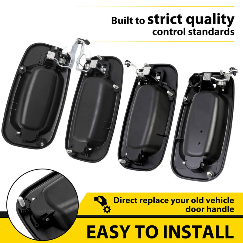 DURAFORCE 4X Outer Door Handles for Chevy Silverado for GMC Sierra for Cadillac 1999-2006