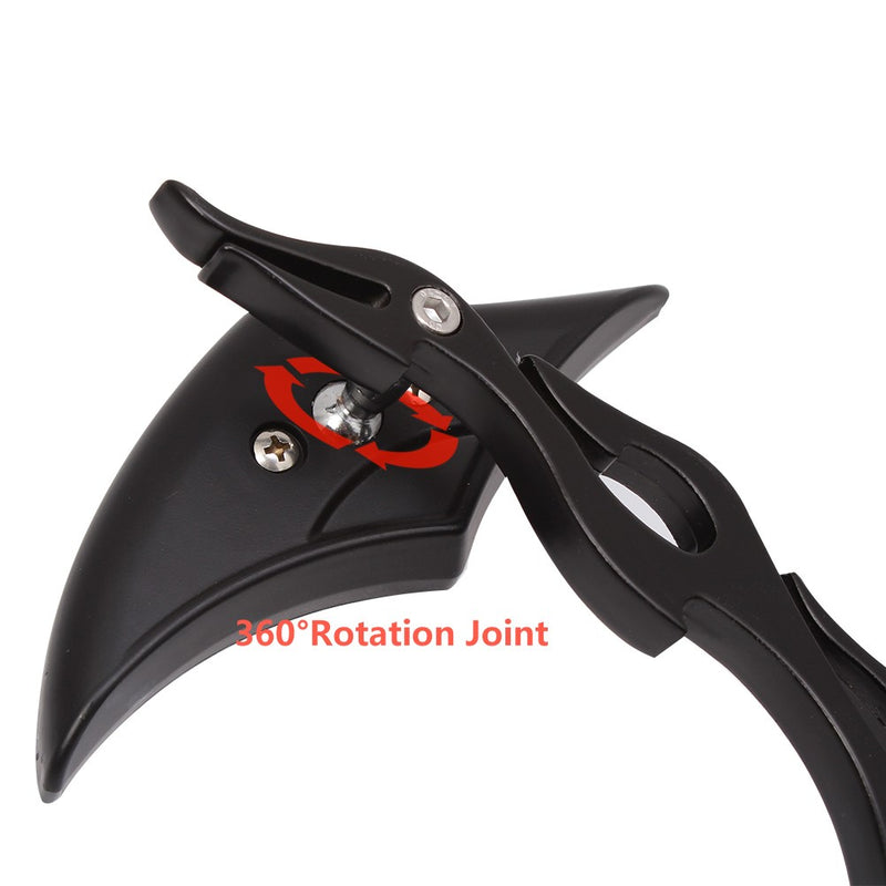 8mm 10mm Black Motorcycle Rearview Side Mirrors for Harley Chopper Bobber