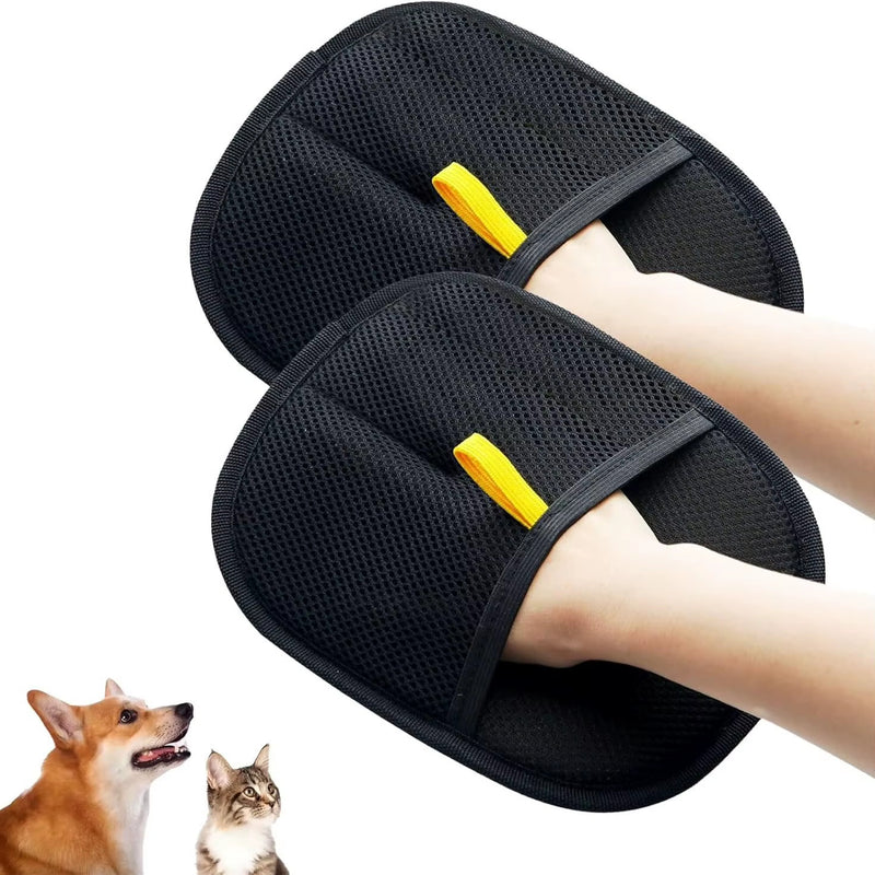 Glove Cat Grooming Gloves Hair Remover for Pet Dog 2-Pack 2025