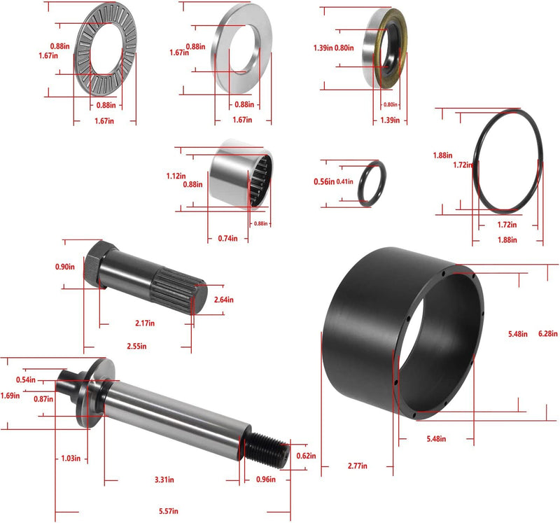 Jet Pump Rebuild Kit Tool for SeaDoo 1994-2002 Wear Ring Impeller Shaft Seal Oil