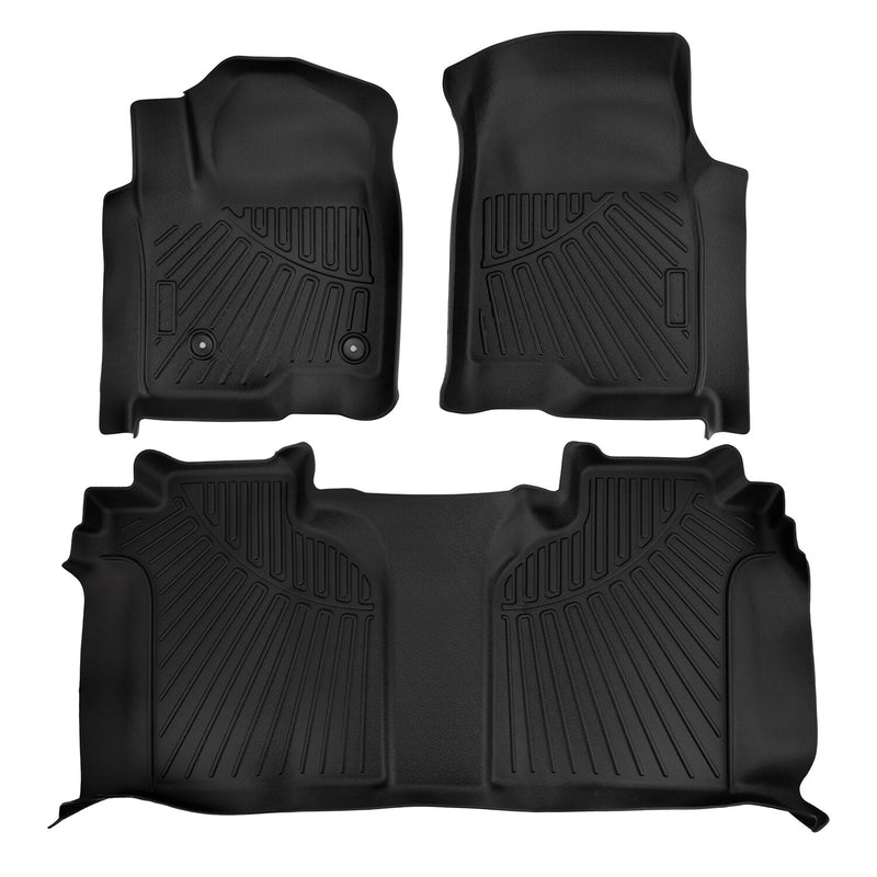 All Weather Floor Mats for 2020-2024 Chevrolet Silverado 2500HD 3500HD Crew Cab