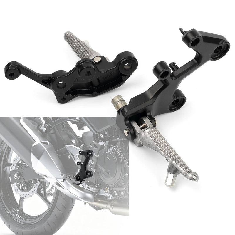 For Kawasaki Ninja 400 Rider Footpeg Driver Footrest with Mount Bracket