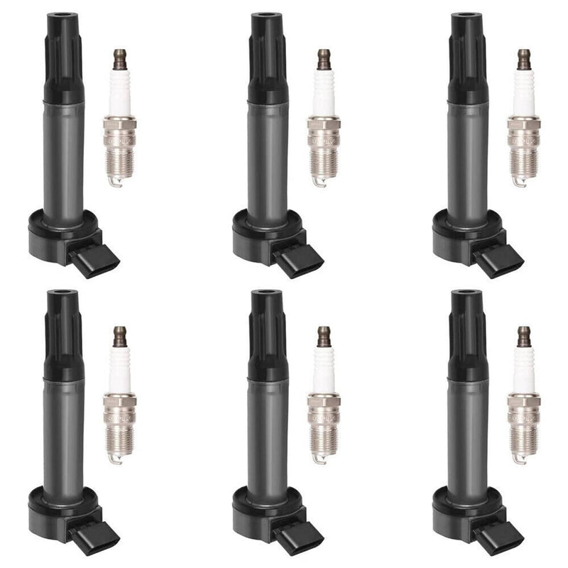 6Pcs Ignition Coil Set + 6Pcs Platinum TT Spark Plug for Toyota Lexus Camry
