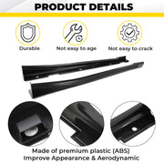 DURAFORCE Black Add-On Side Skirt Extensions for Honda Accord 2018-2022 JDM 4DR