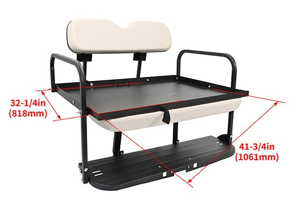 Rear Flip Back Seat for EZGO Marathon Pre-1994 Golf Cart Folding