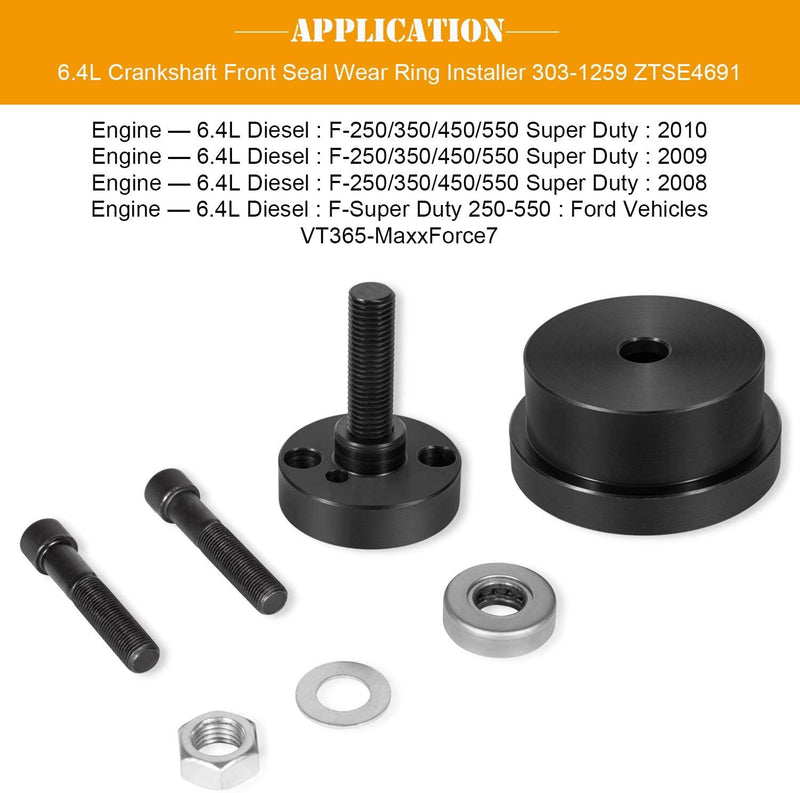 Crankshaft Front & Rear Seal Installer Tool for Ford 4.5L, 6.0L, 6.4L Powerstrok