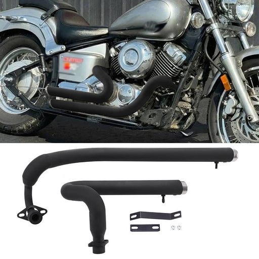 DURAFORCE Dragstar 650 Exhaust Muffler Pipe w/ Silencer for Yamaha V Star XVS650 Custom